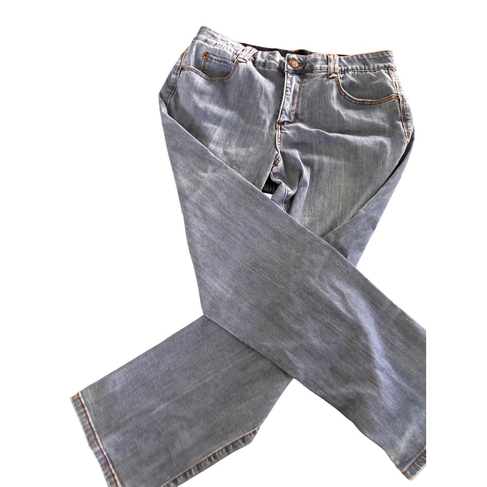 Ruby Rd Womens Straight Leg Jeans Light Wash Blue Stretch Denim Size 14 96102 Z3